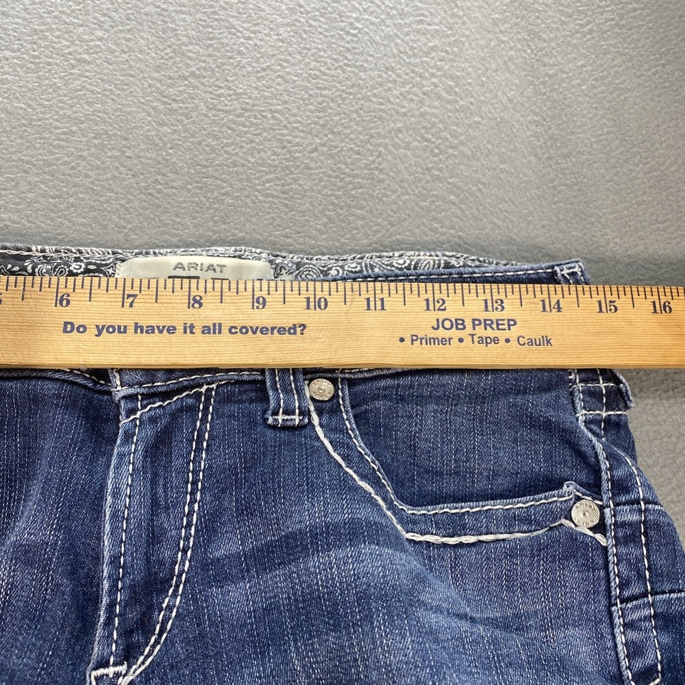 Ariat Womens Jeans 28R Size 6 Real Denim Mid Rise Straight Medium Wash Blue - Picture 5 of 8